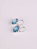 Rhodium Plated Crystal Earrings-1