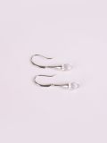 Rhodium Plated Crystal Droplets Drop Earrings-1