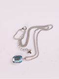 Rhodium Plated Crystal Necklace-2