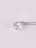 Rhodium Plated Crystal Diamond Shaped Necklace-4