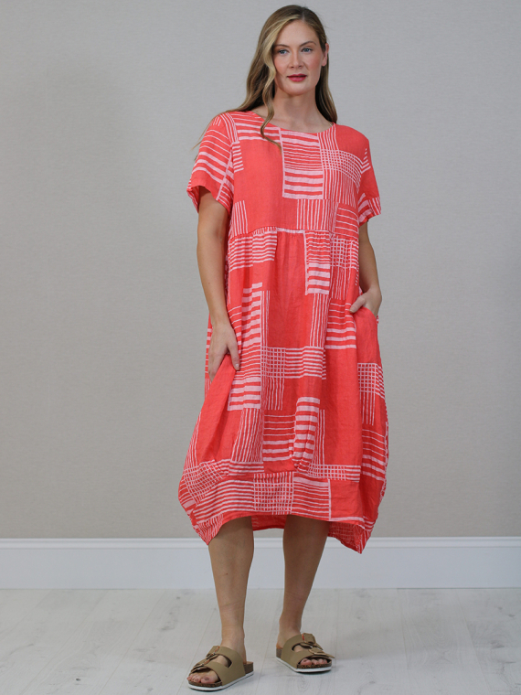 Linen Lagenlook Midi Dress
