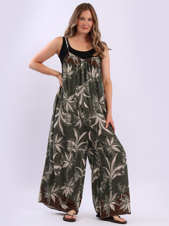 Floral Oversized Cotton Jumpsuit