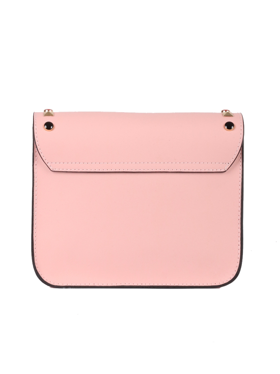 Italian Beaded Leather Shoulder Bag-Baby pink back