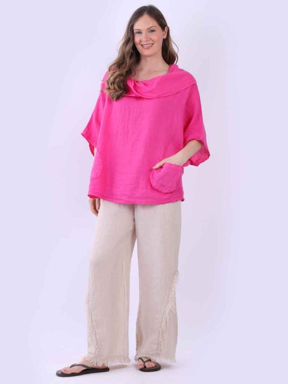 Plain Linen Baggy Top