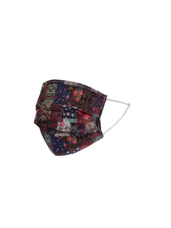Italian Made Multi-Print Washable Cotton Face Masks-Black