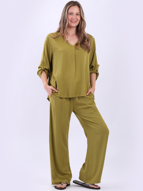 Italian Plain Crop Baggy Top