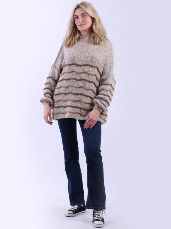 Batwing Wool Knitted Jumper