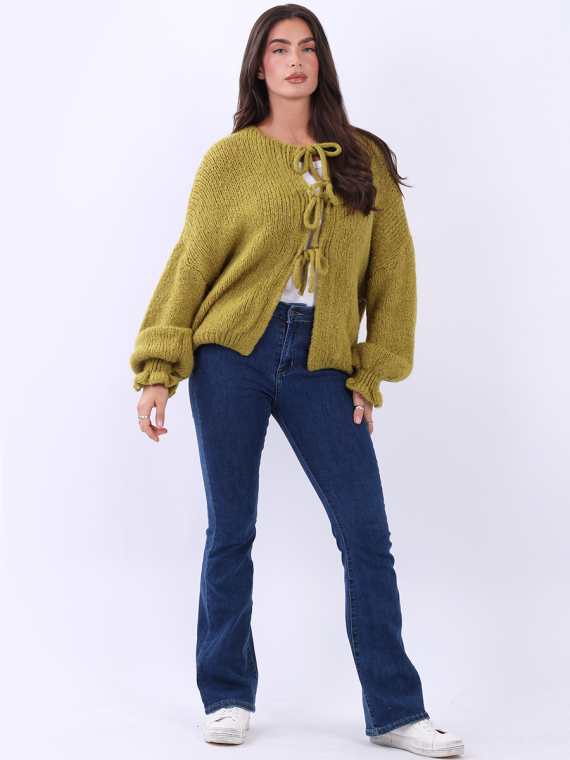 Wool Knitted Crop Cardigan