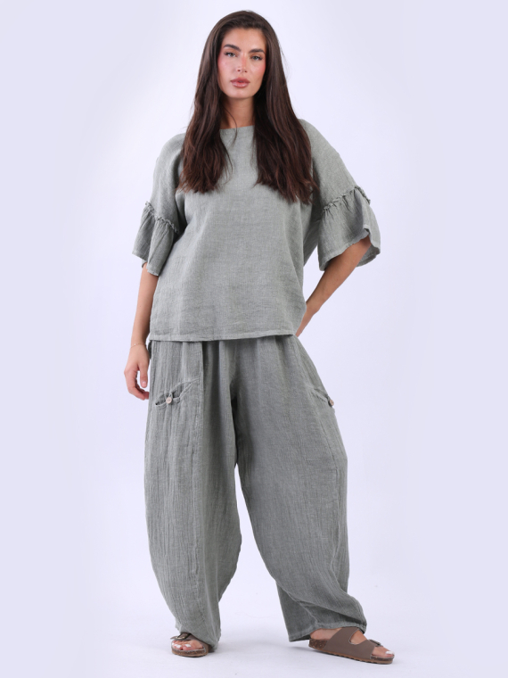 Vintage Wash Linen Top