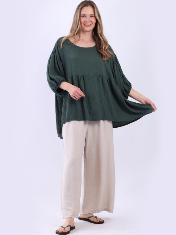 Solid Peplum Top
