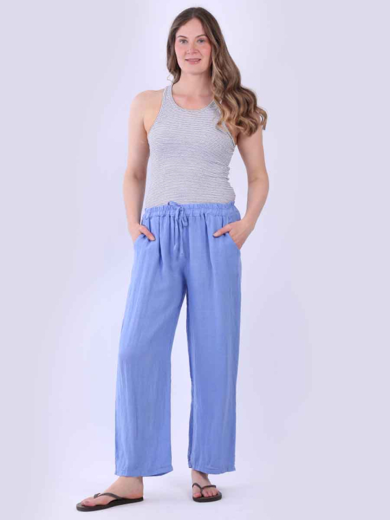 Solid Linen Trouser