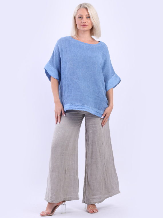 Vintage Washed Linen Baggy Top
