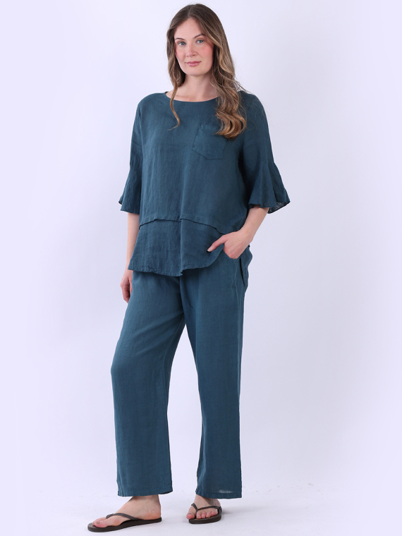 Plain Linen Lagenlook Top