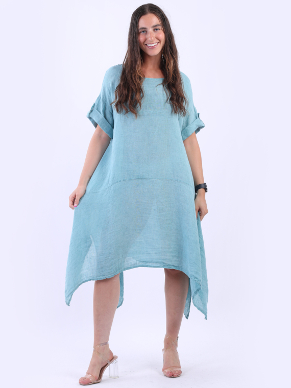 Vintage Washed Linen Tunic Dress