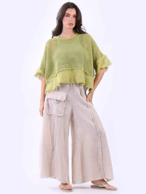 Mesh Net Cotton Crop Top