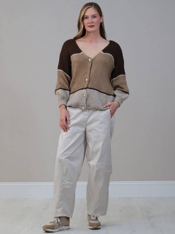 Woolen Knit Button Down Cardigan