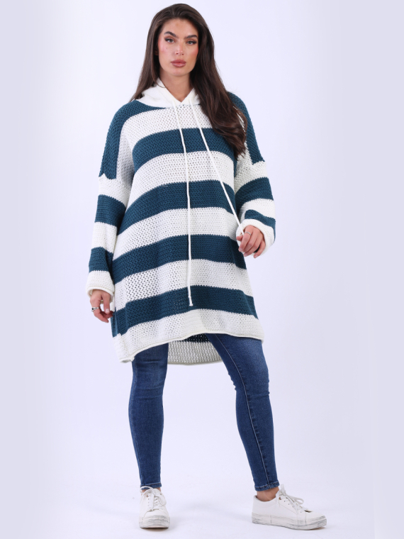 Oversized Hooded Knitted Jumper