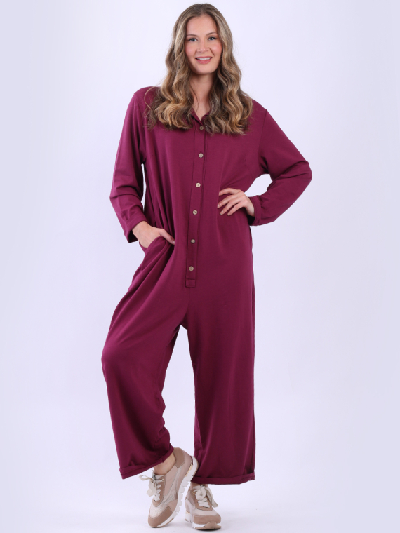 Plus size cotton jumpsuit hotsell