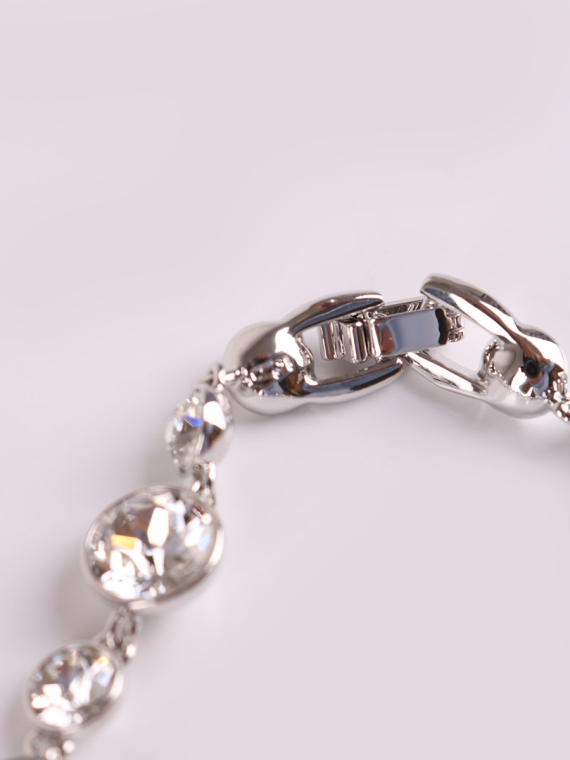 Rhodium Plated Crystal Bracelet-3