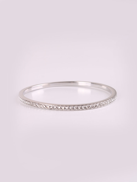 Rhodium Plating Crystal Bangle