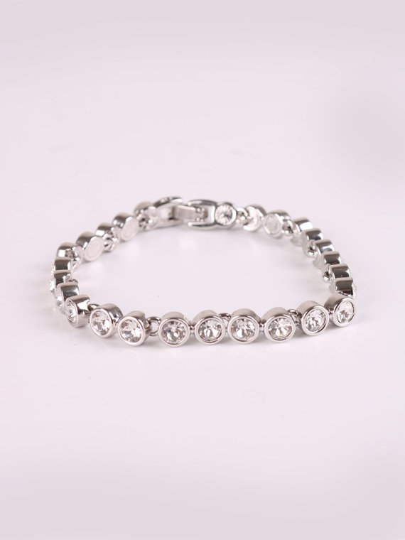 Rhodium Plating Crystal Bracelet-1