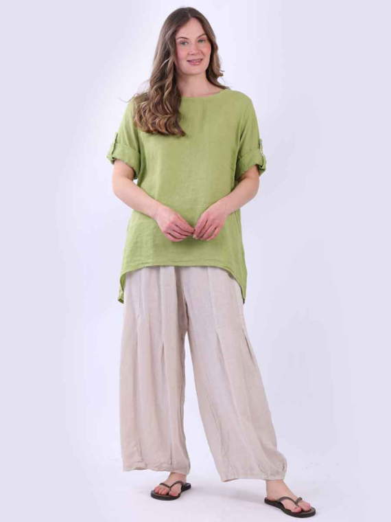 Solid Linen Baggy Top