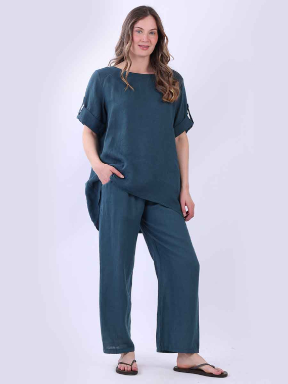 Solid Linen Baggy Top