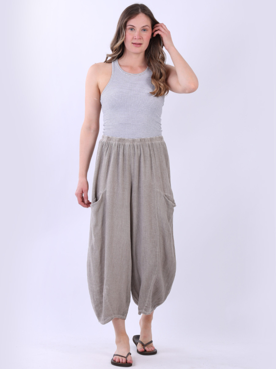 Vintage Wash Linen Trouser