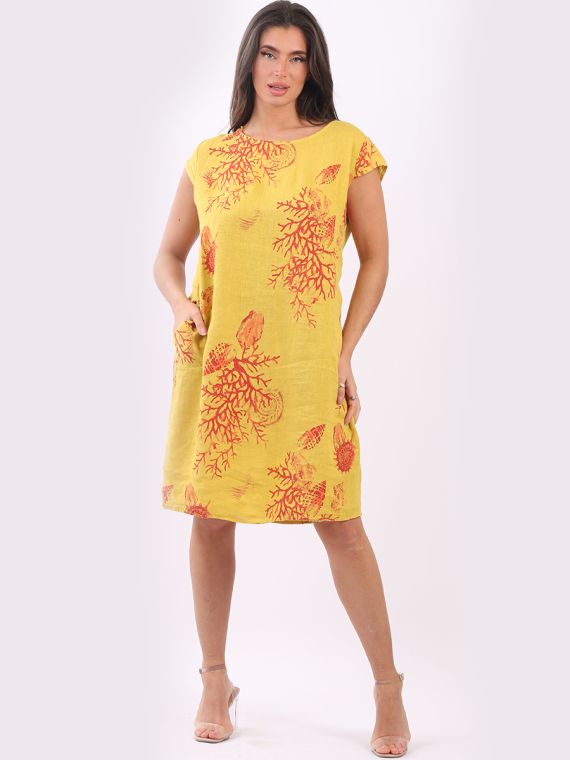 Coral shift dress uk top