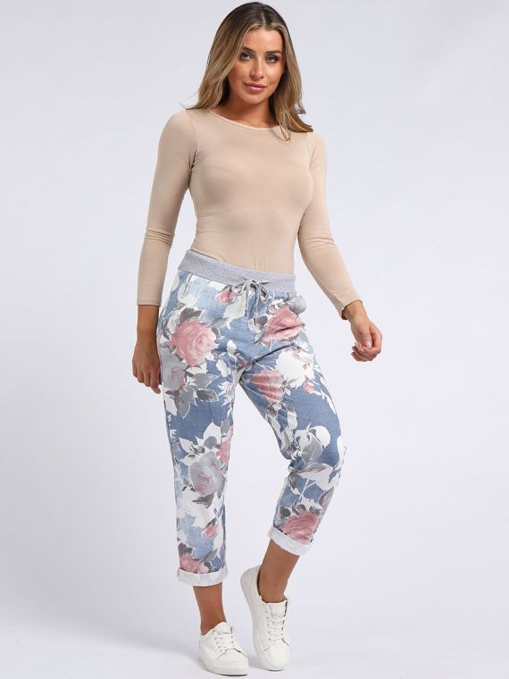 Ladies 2025 floral joggers