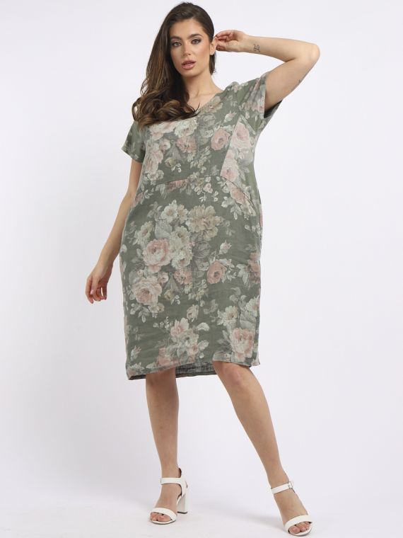 Linen dress size 20 hot sale