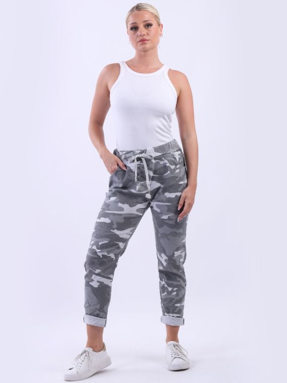 Woman Camo Cargo Pants Woodland by Tech Wear