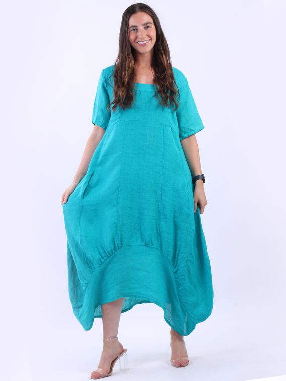 Linen balloon dress best sale