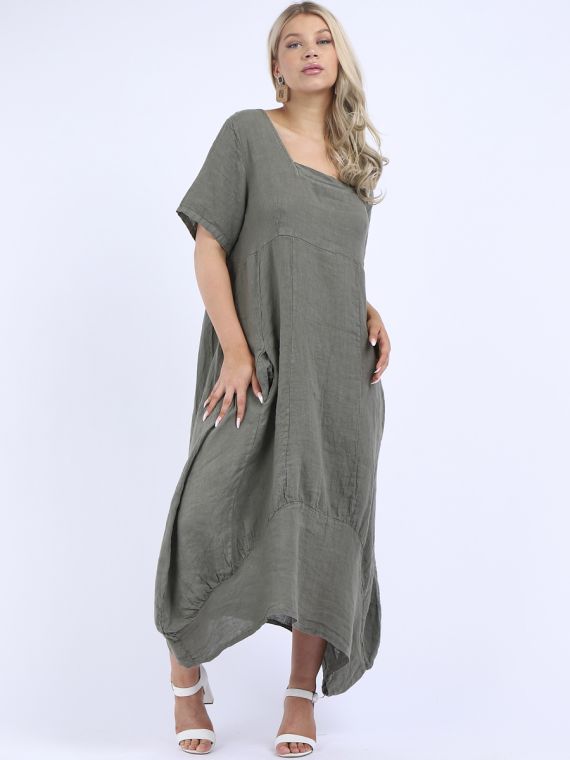 Linen balloon dress best sale