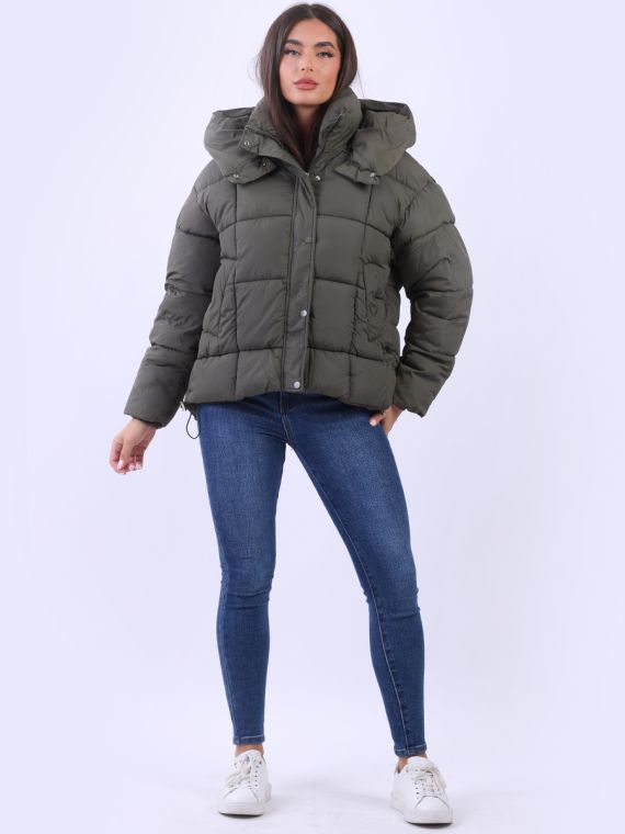 Wholesale Italian Plus Size Hooded Women Puffer Quilted Jacket