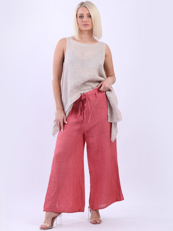 Linen palazzo hot sale