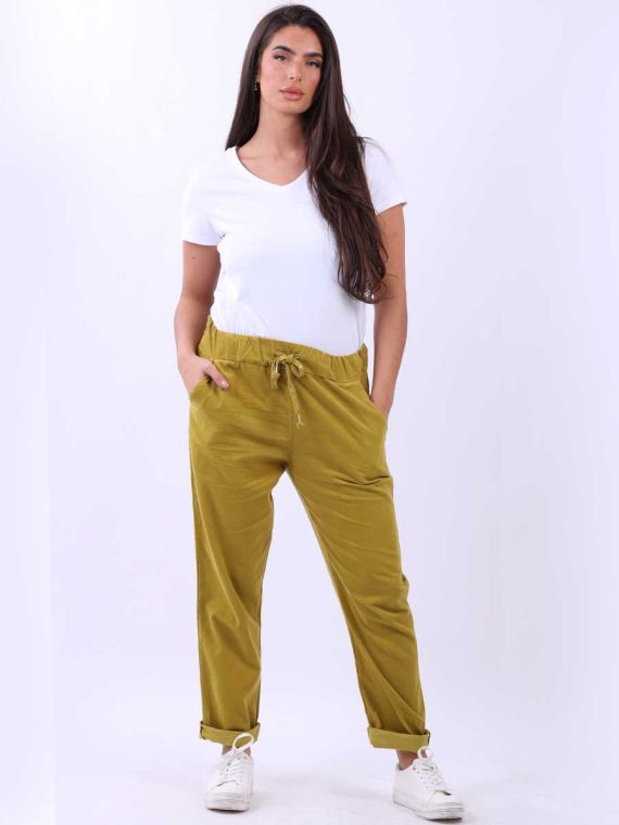 Womens yellow 2024 corduroy pants
