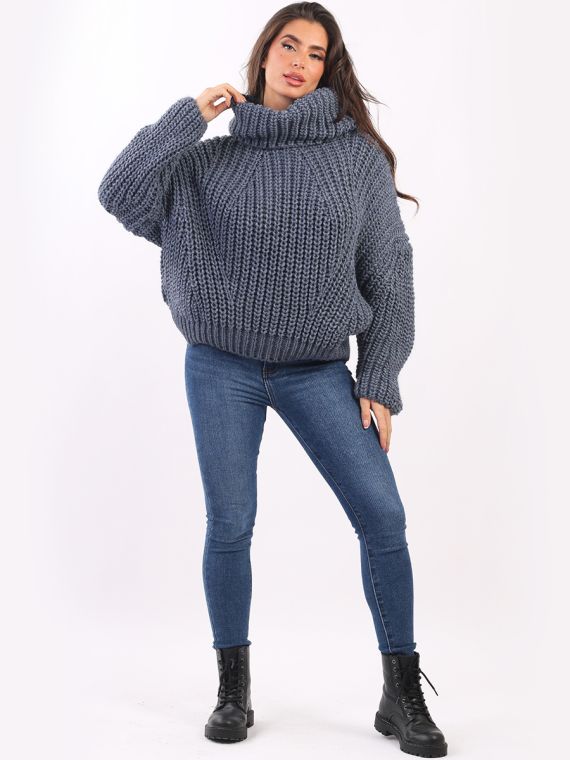 Oversized cowl clearance neck jumper