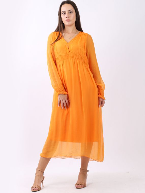 Silk sales peasant dress