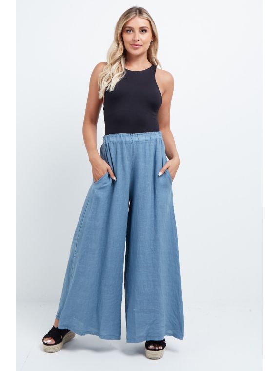 Buy denim palazzo sales