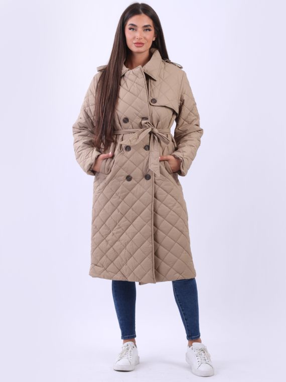 Double breasted quilted jacket outlet
