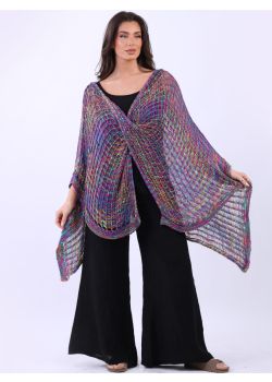 Italian Batwing Knitted Multi Wrap Beach Cover Up