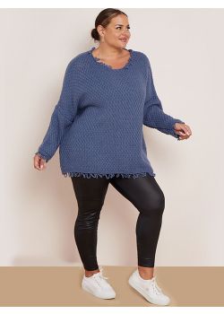 Italian Crochet Pattern Drop Shoulders Knitted Baggy Jumper