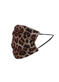 Italian Leopard Print Pleated Cotton Washable face Mask (PACK OF 5)