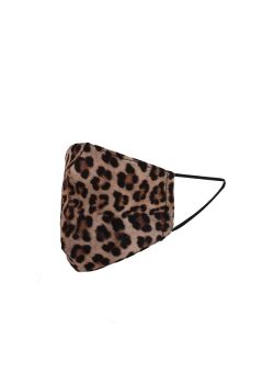 Italian Made Leopard Print Reusable Cotton Face Mask (PACK OF 5)