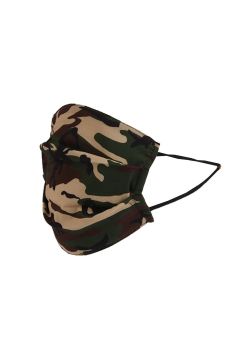 Made In Italy Camouflage Print Pleated Cotton Face Mask (PACK OF 5)