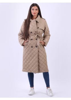 Made In Italy Plus Size Double Breast Padded Women Jacket