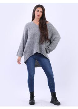 Made In Italy Women Trendy Fine Knit Woolen Sweater Top