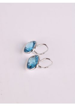 Rhodium Plated Crystal Earrings
