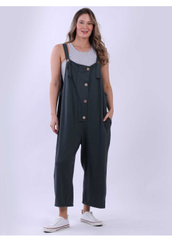 Front Buttoned Plain Cotton Pabo Dungaree